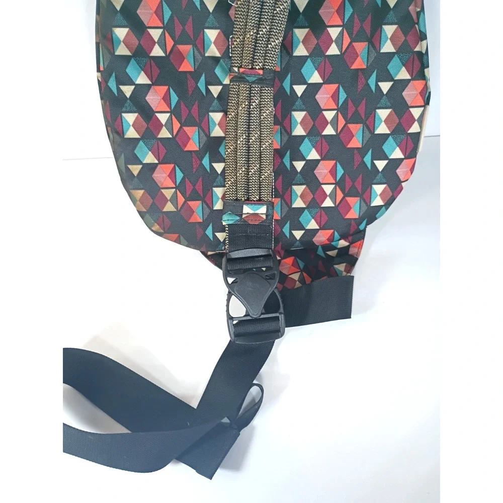 KAVU Jumble Dash Geometric Rope Sling Backpack Crossbody Cotton Canvas Retired